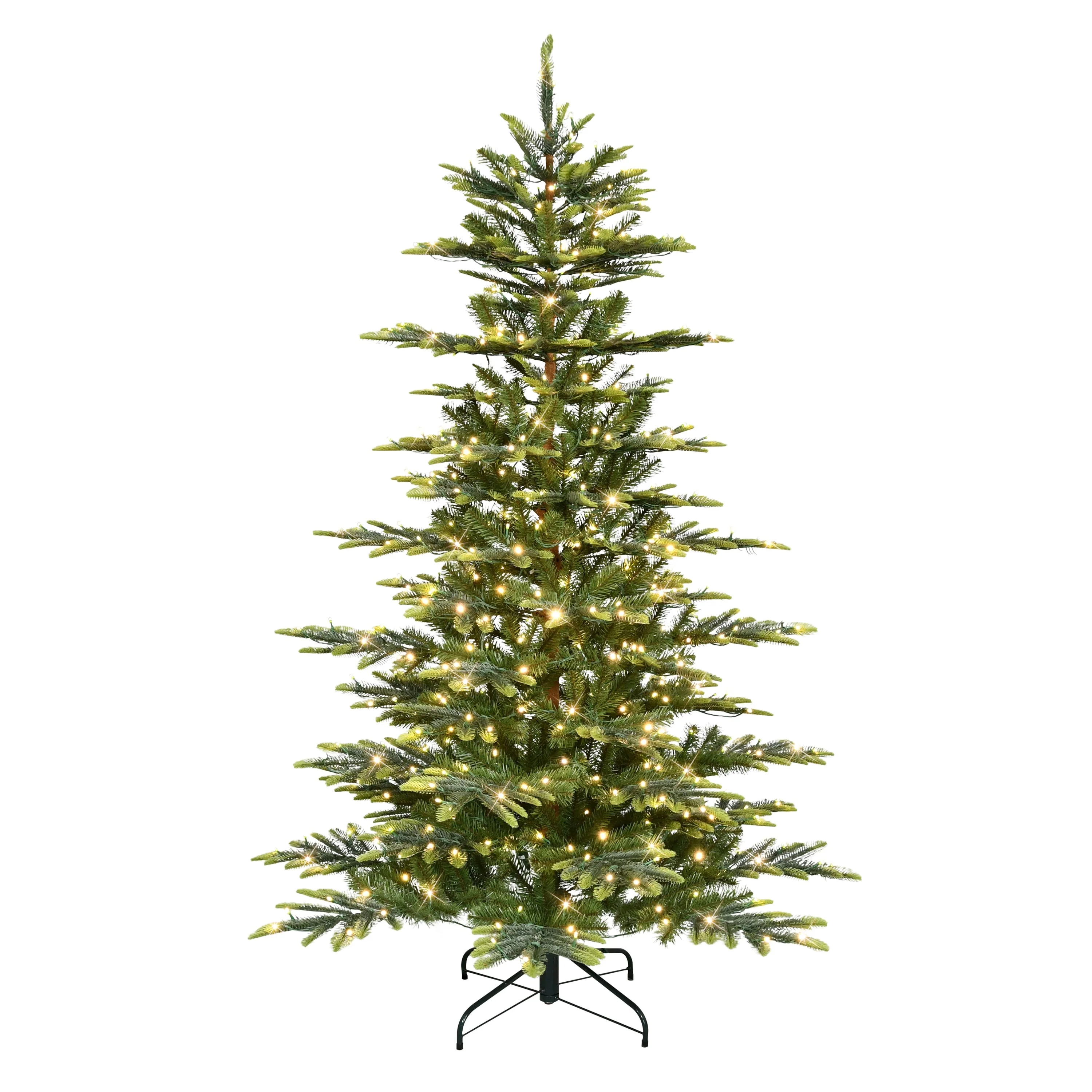 Puleo International 6.5' Pre-Lit Artificial Aspen Fir Tree with Dual-Color LED Lights