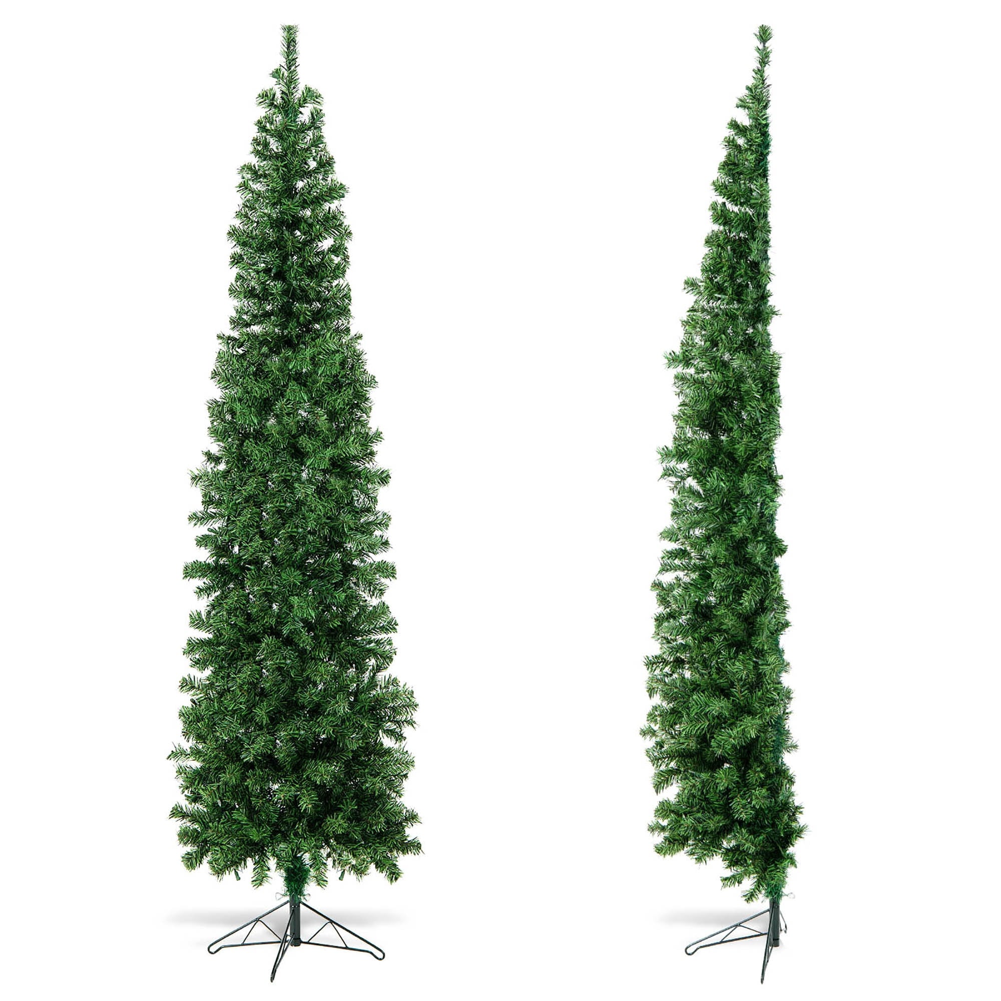 7FT Half Christmas Tree Holiday Decoration Tree with Lights