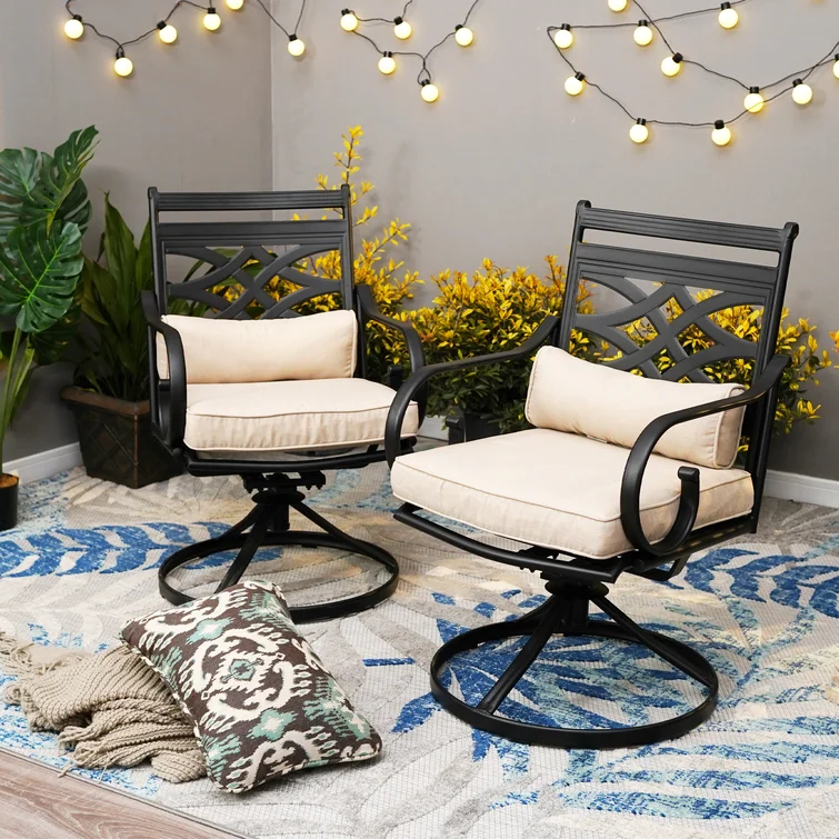 Alyah 6 - Person Rectangular Outdoor Dining Set with Cushions