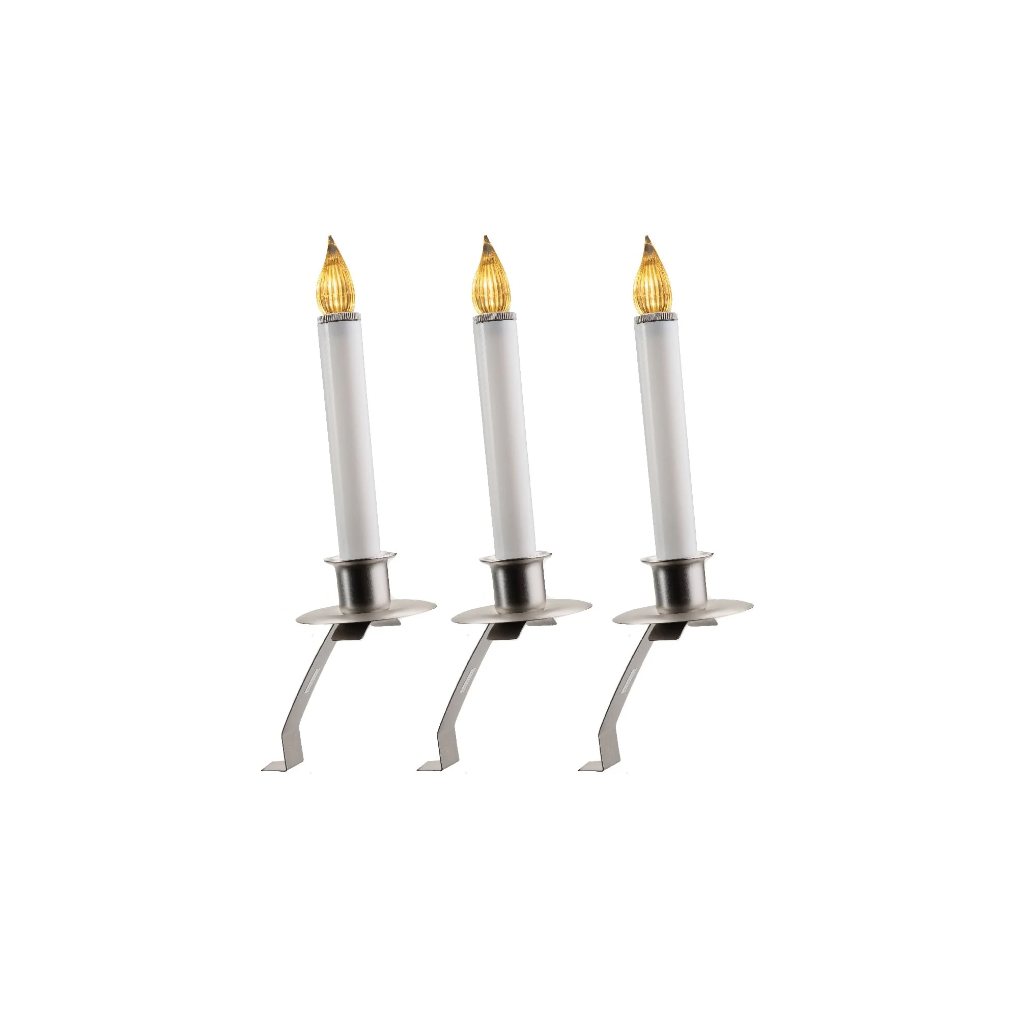 3 Battery Operated Christmas Candle Lamps Cambridge Slant Brackets 12