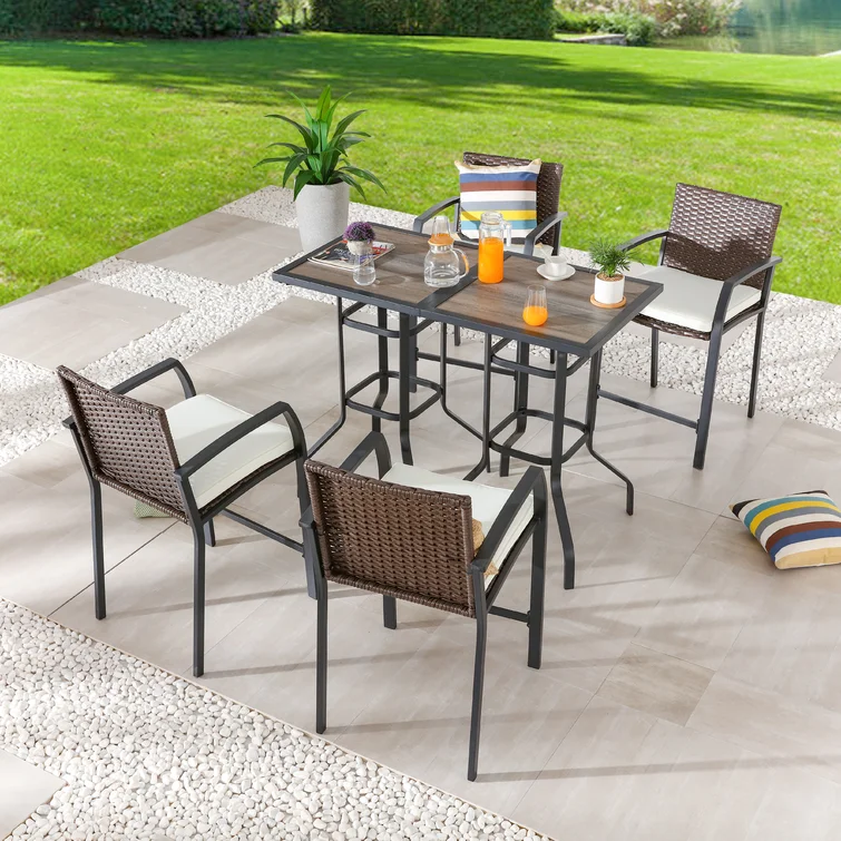 4 - Person Square Outdoor Dining Set with Cushions