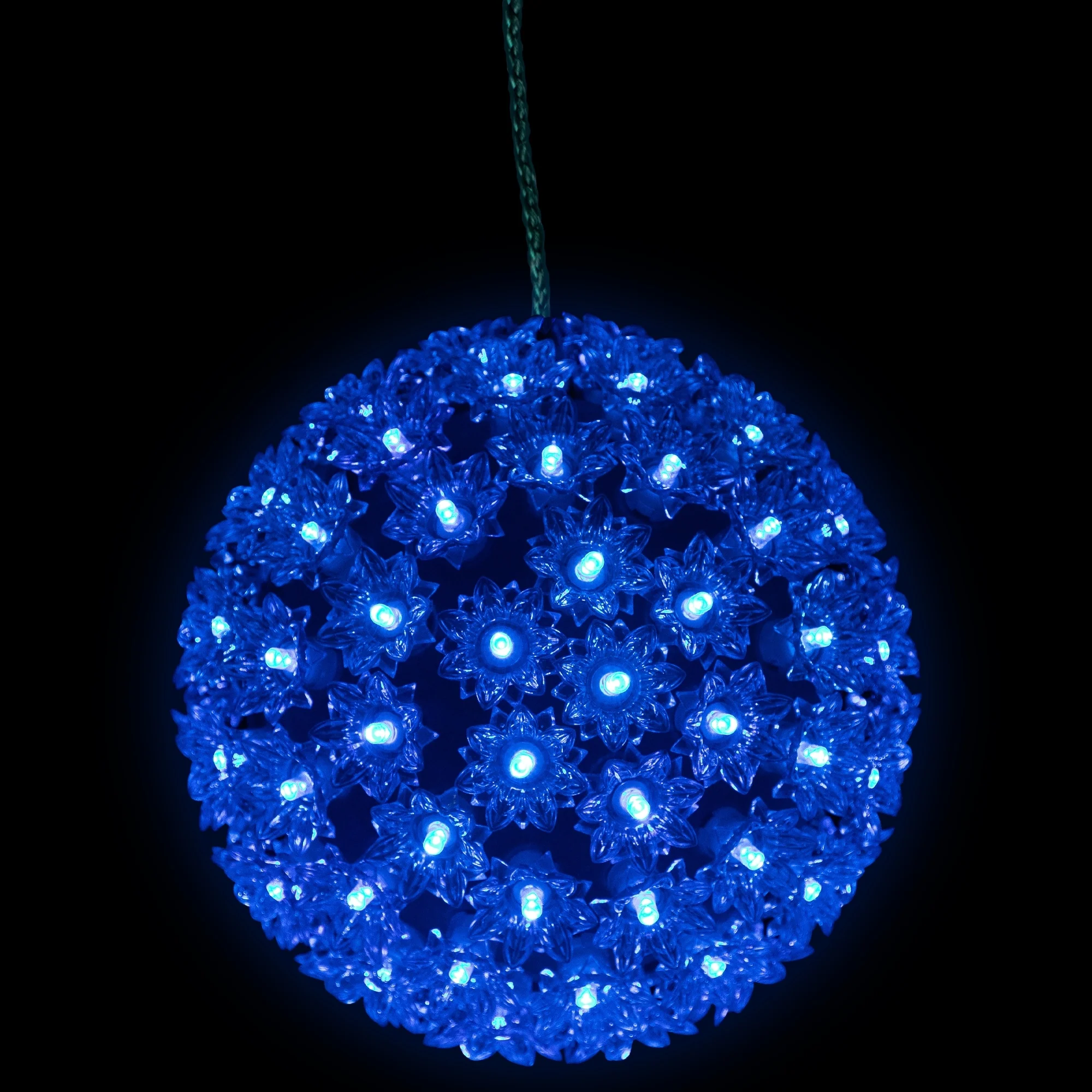 LED Lighted Hanging Starlight Sphere Outdoor Christmas Decoration- 7.5