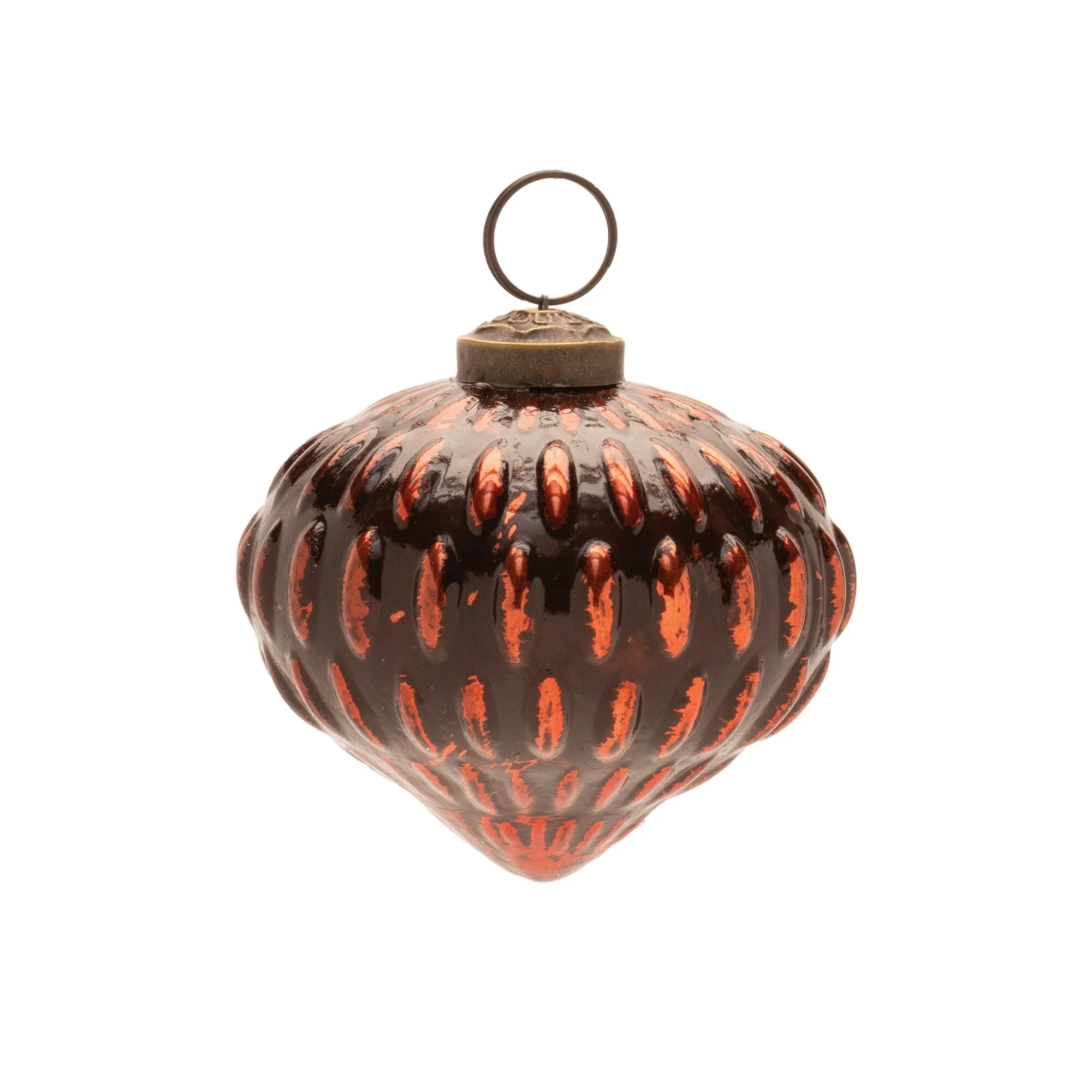 Tree and Onion Glass Christmas Ornaments - 4