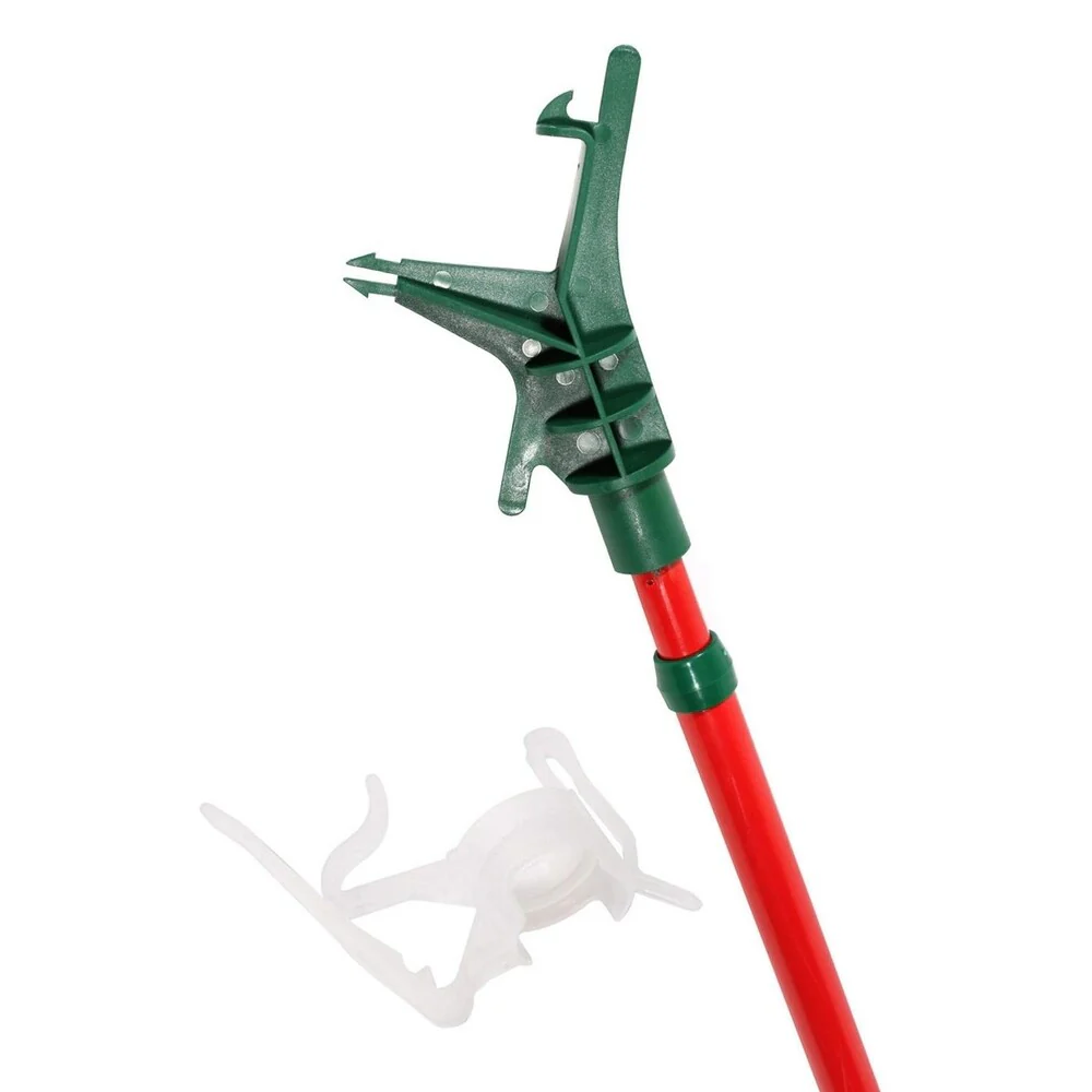 No Ladder Light Hanging Kit w/ 11' Extendable Pole and 25 Light Clips