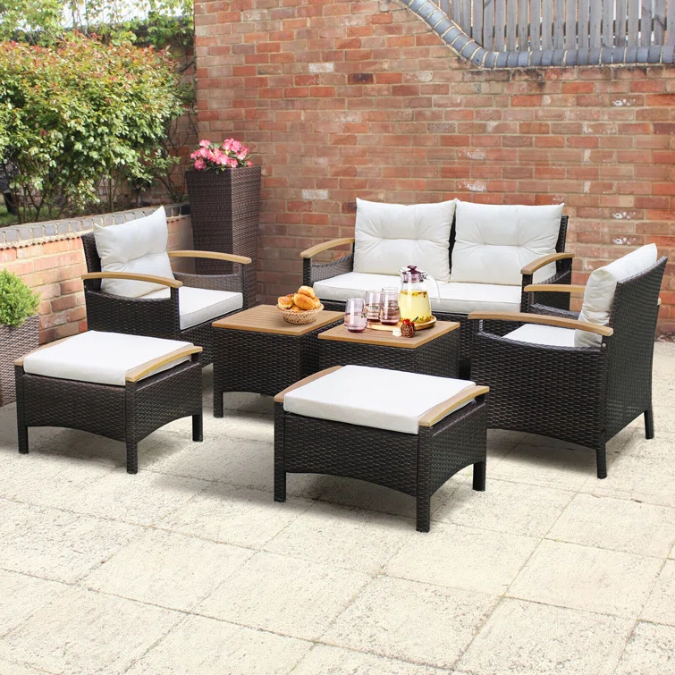 6 - Person Outdoor Seating Group with Cushions
