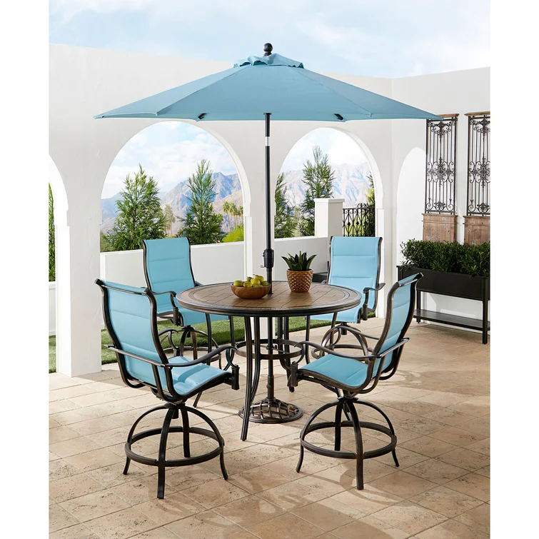 Adrash 4 - Person Round Outdoor Dining Set with Cushions