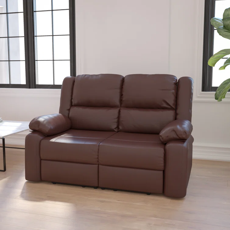 Loveseat with Two Built-In Recliners