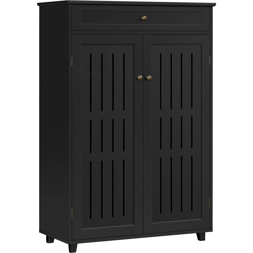 Yaheetech 5-Tier & 1 Drawer Shoe Storage Cabinet Closed Adjustable Shoes Rack - N/A