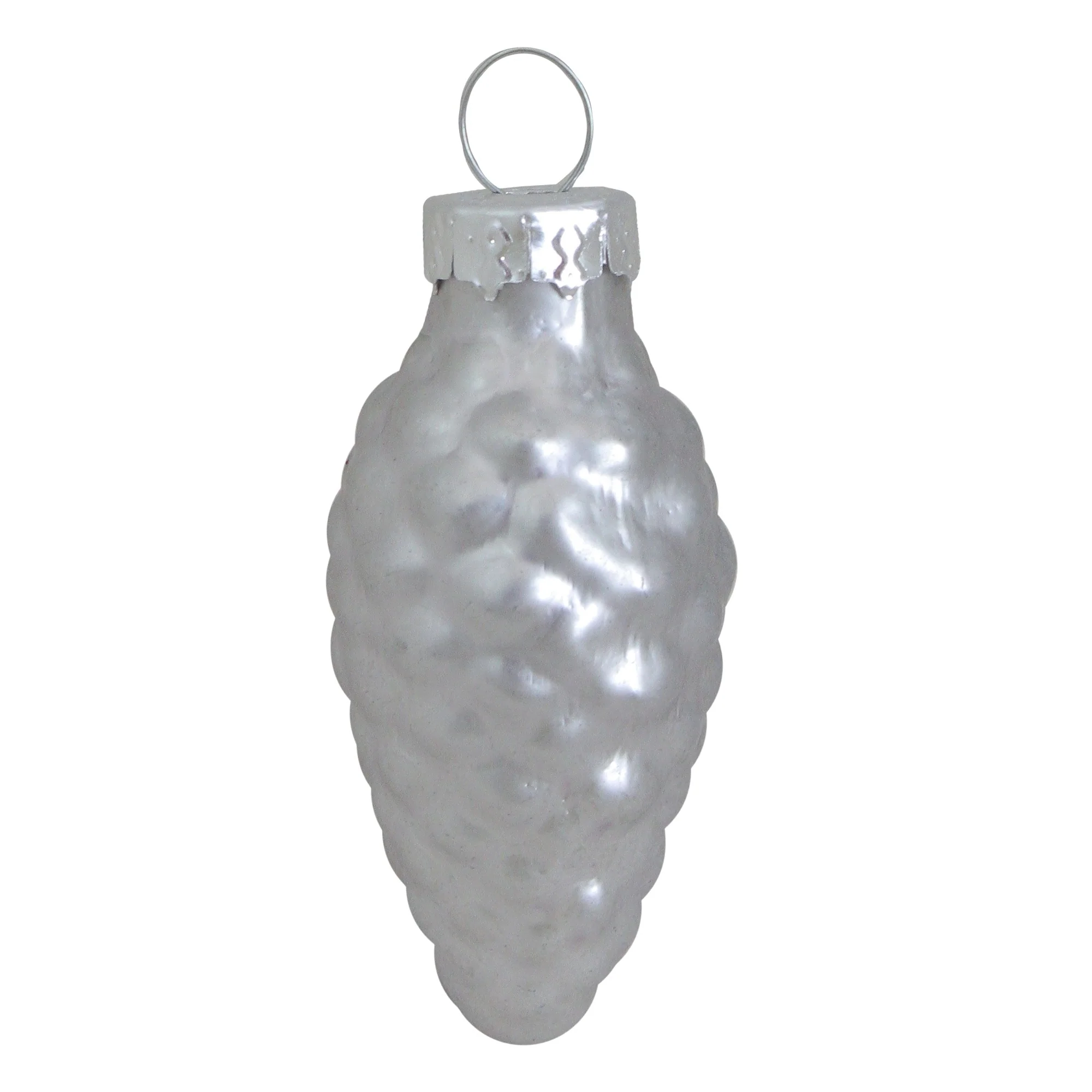 Matte Finish Glass Christmas Pinecone Ornaments 1.75