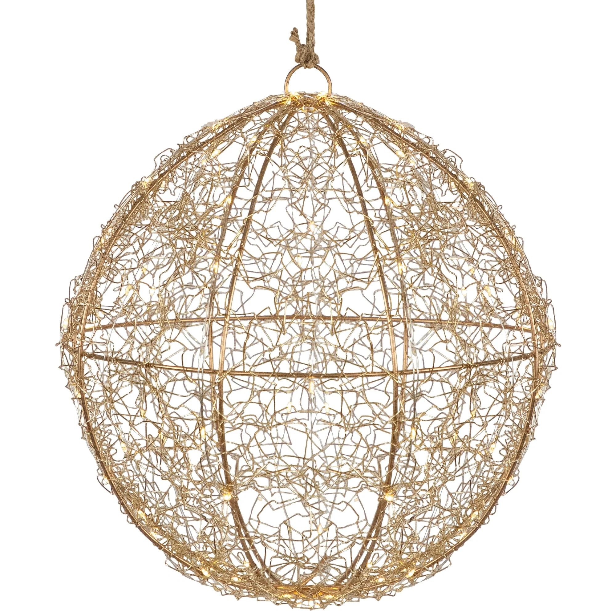 LED Twinkle Lighted Wire Ball Outdoor Christmas Decoration 12