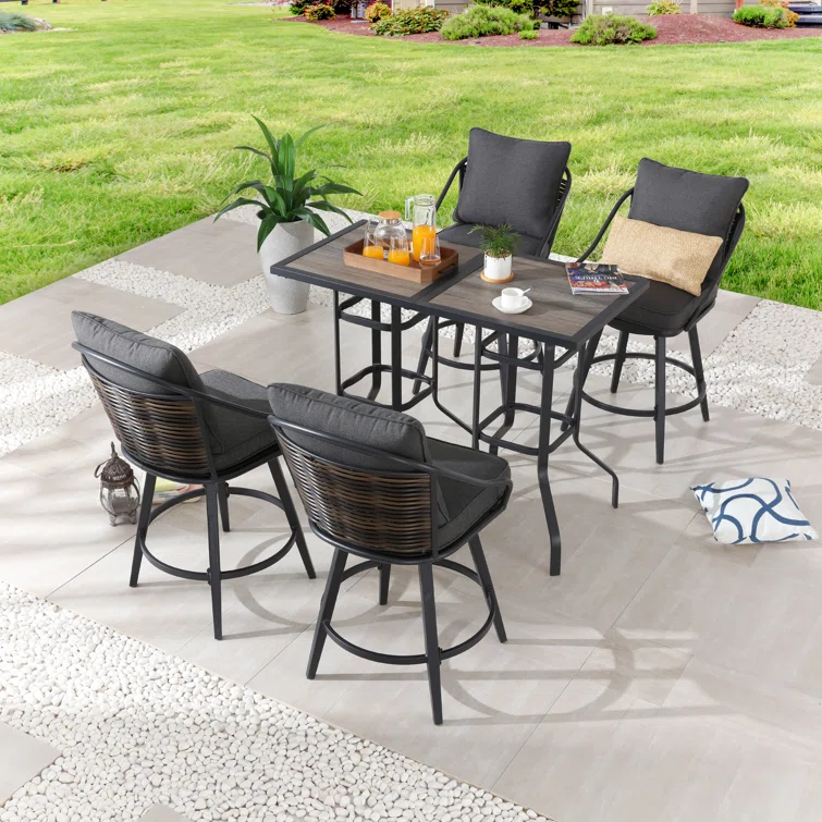 Abriya 4 - Person Square Outdoor Dining Set with Cushions