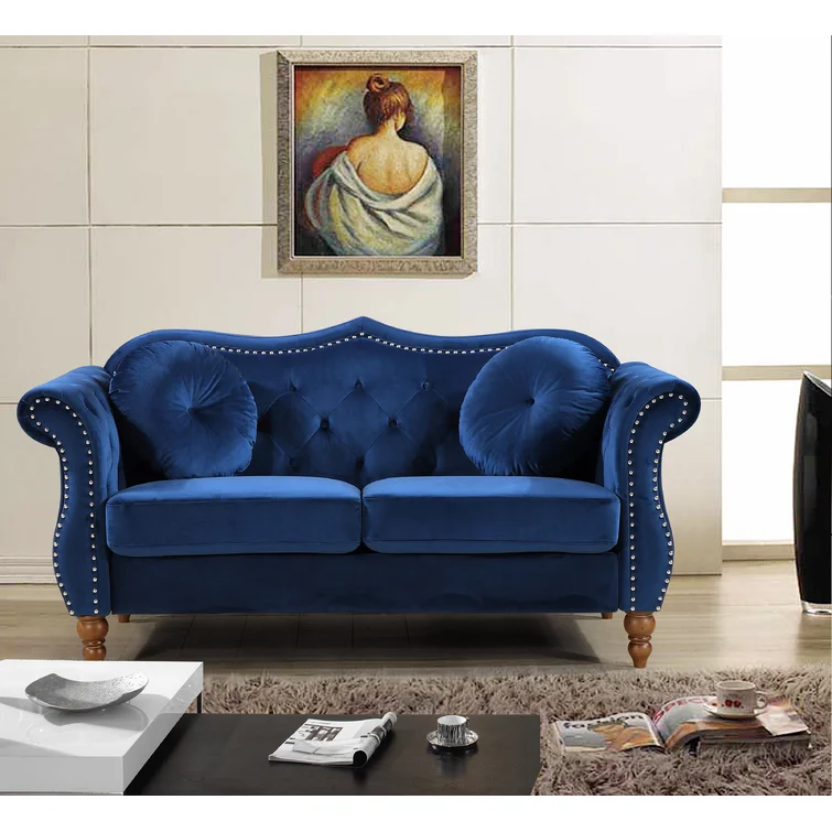 Evianna 65.5'' Velvet Loveseat