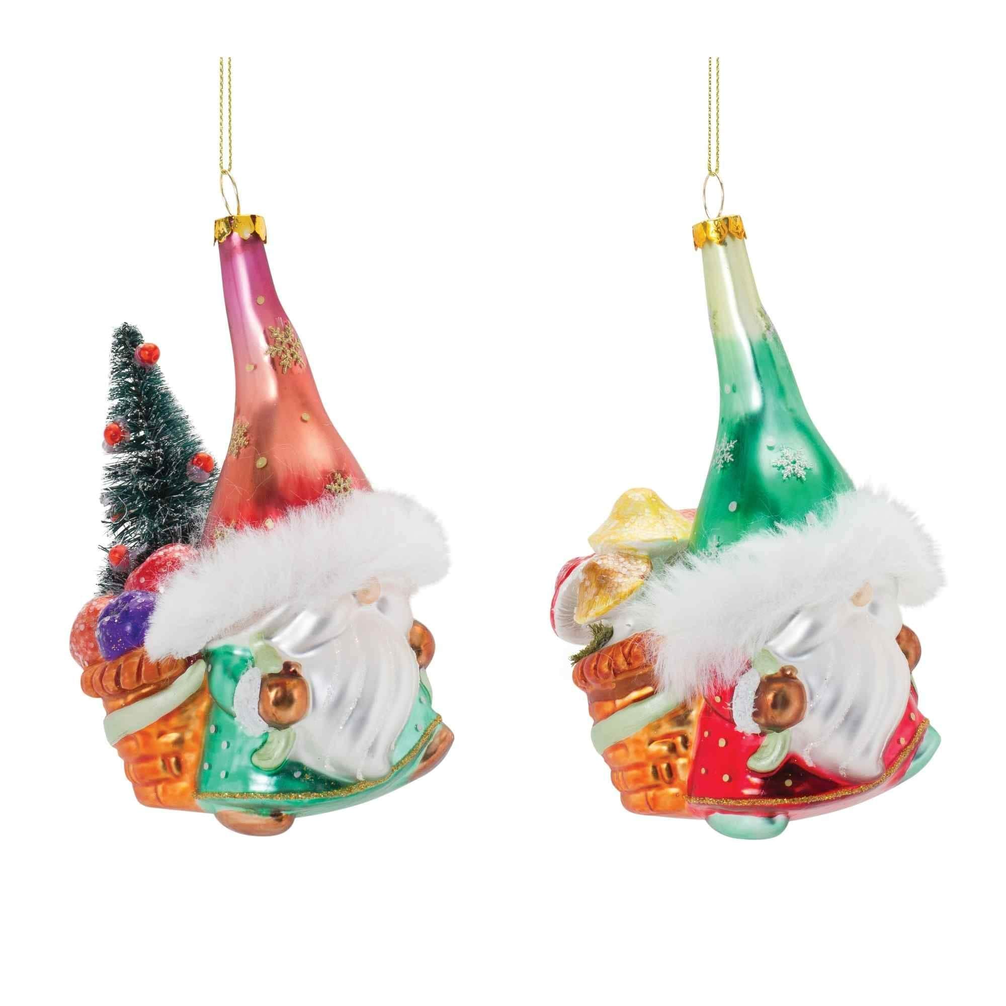 Santa Gnome Christmas Ornaments - 5.5