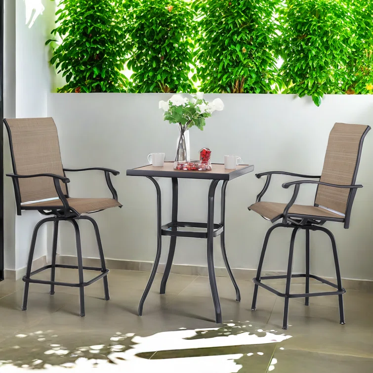 Zoelle 2 - Person Square Outdoor Dining Set