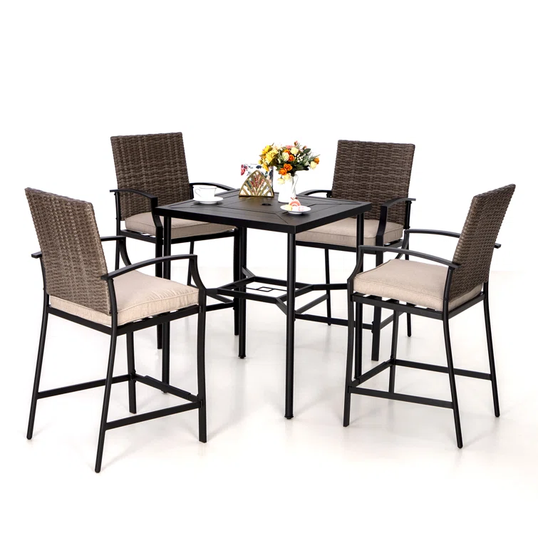 Alyne 4 - Person Square Outdoor Dining Set with Cushions