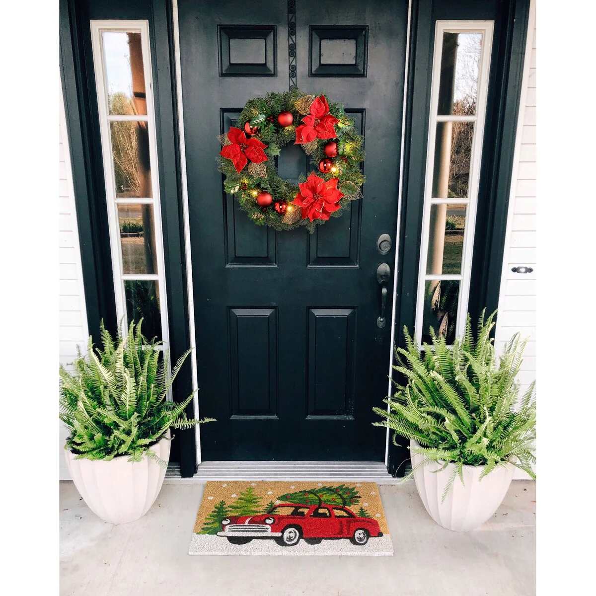 RugSmith Green Machine Tufted Christmas Car Doormat, 18