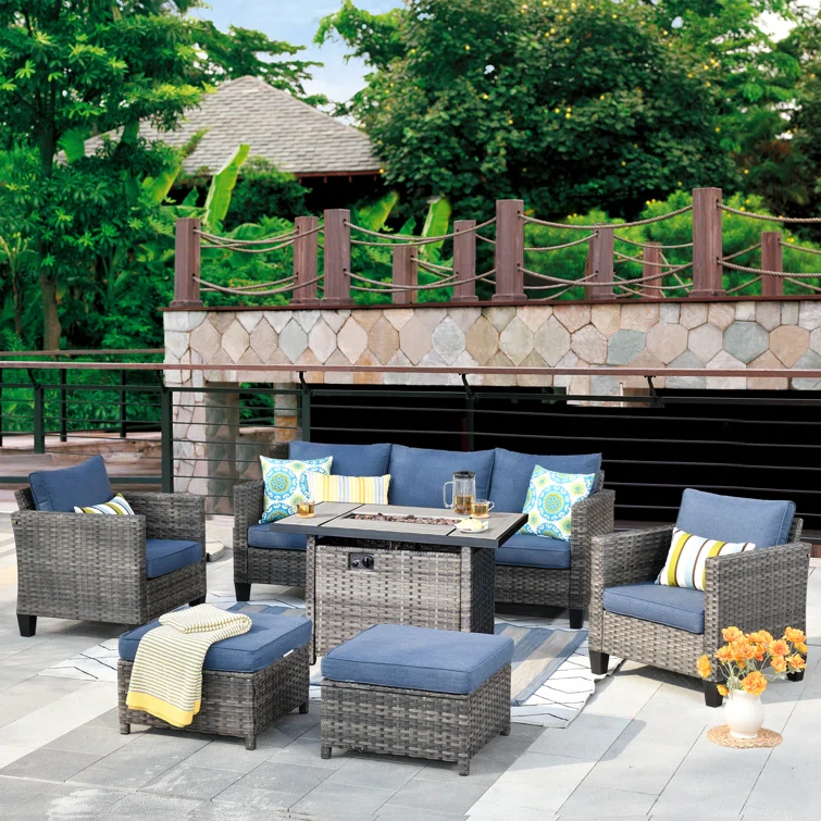 Harbin 5 - Person Outdoor Seating Group with Cushions