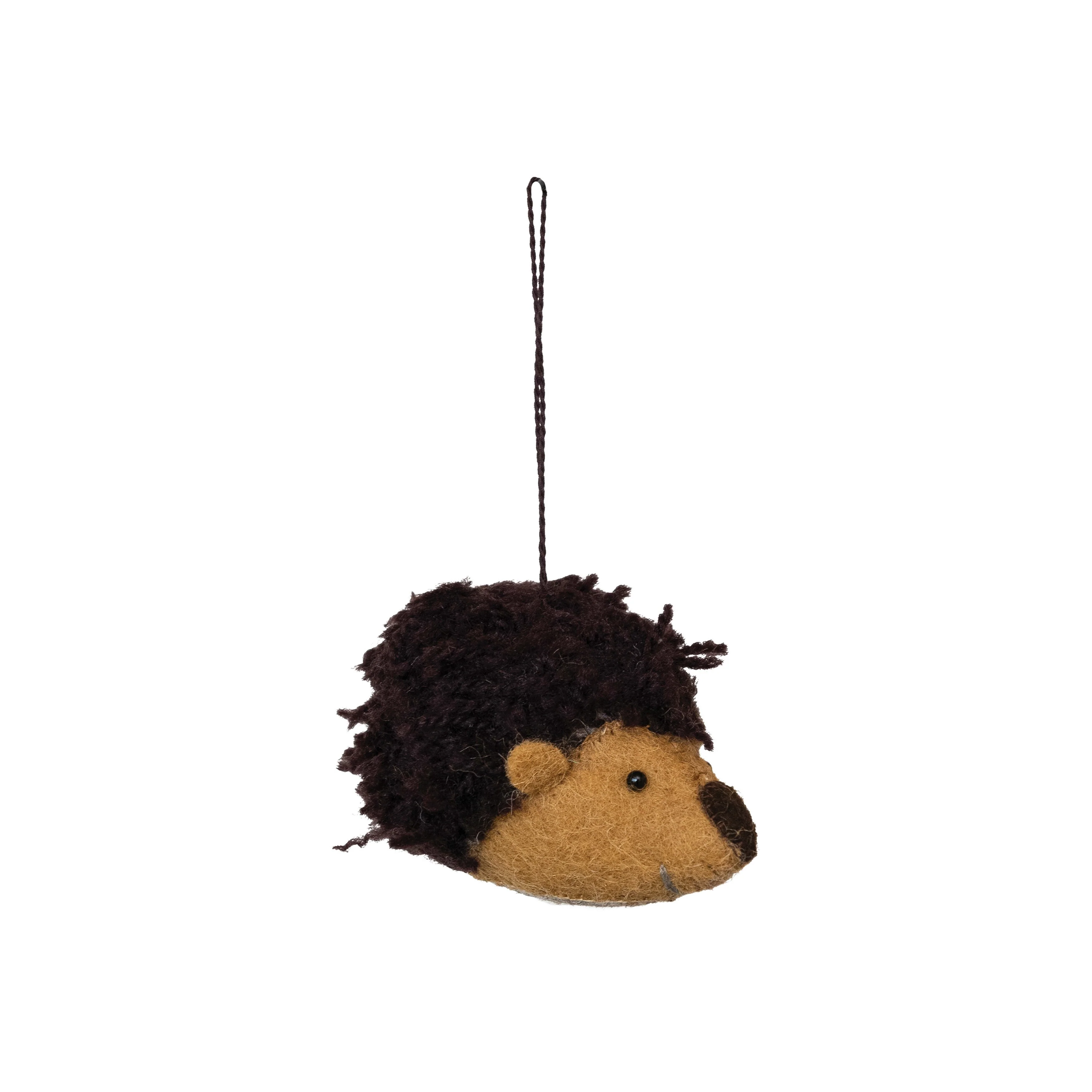 Handmade Wool Felt Hedgehog Ornament