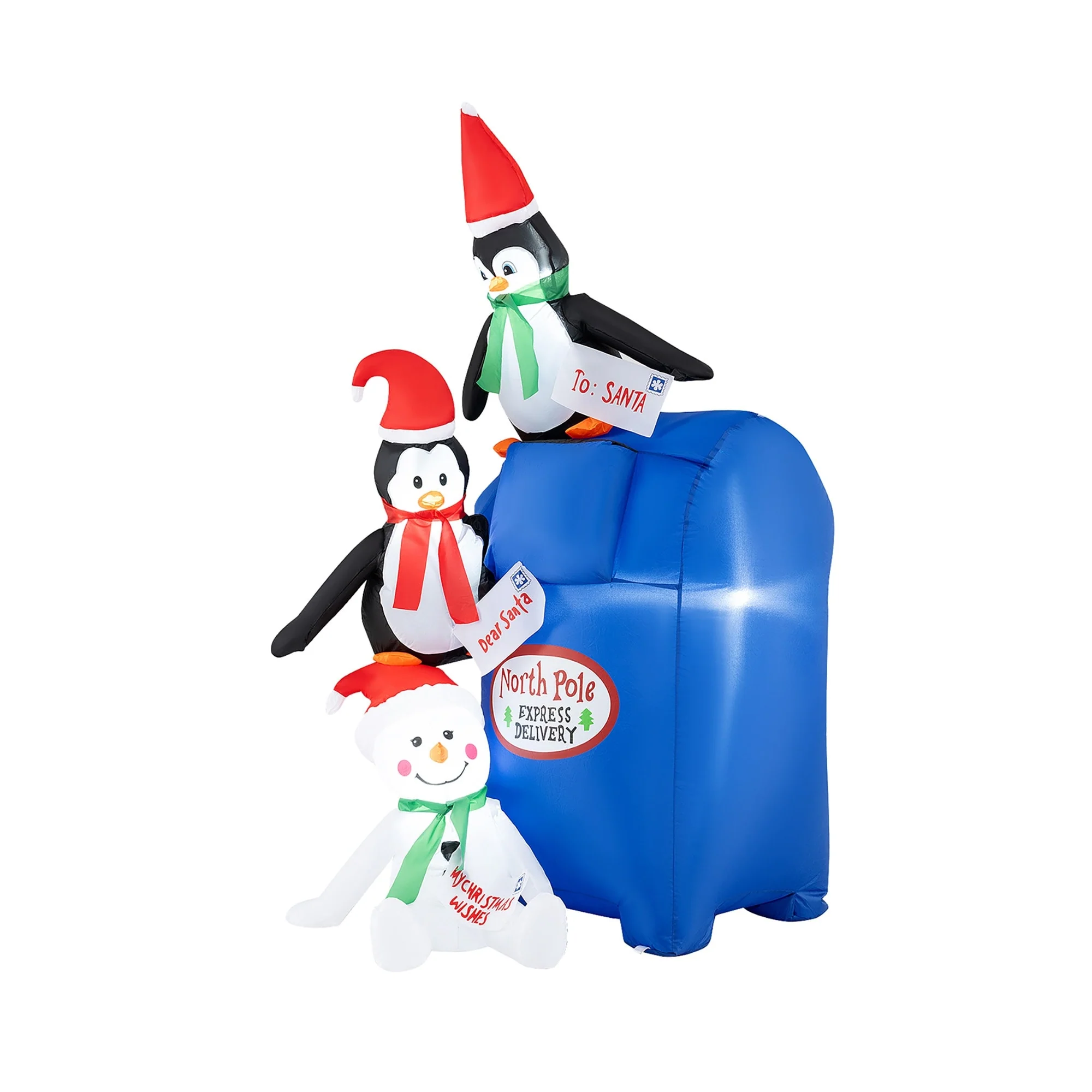 Gymax 6 Ft Christmas Blow up Pre-Lit Letters to Santa Mailbox w/ - See Details