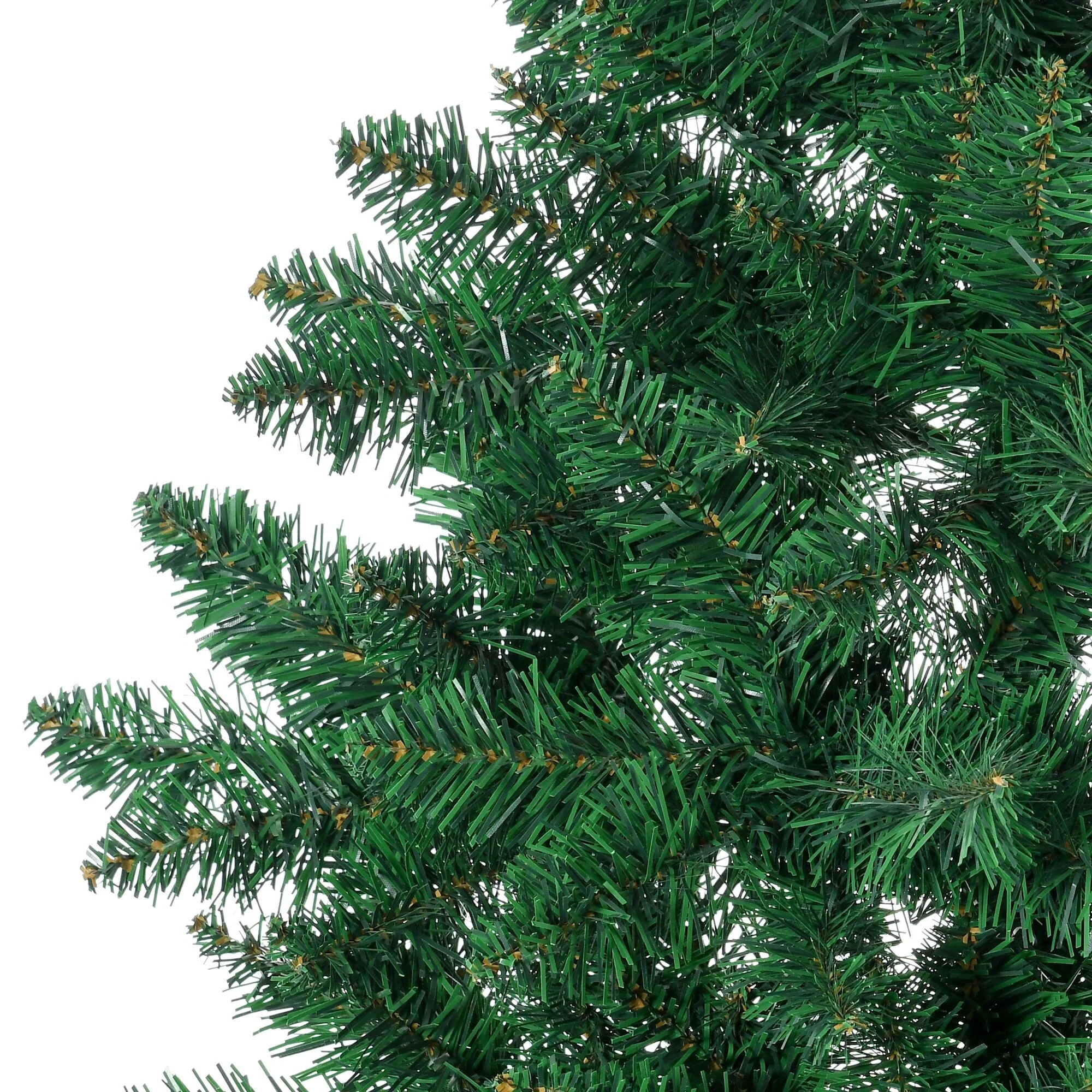 5ft Half Artificial Christmas Tree - Slim Design with 229 Tips for Space Optimization, Auto Open Feature Included