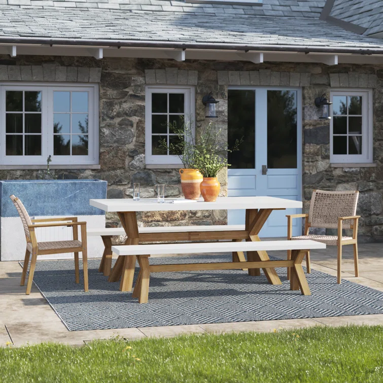 Fleur 8 - Person Rectangular Outdoor Dining Set