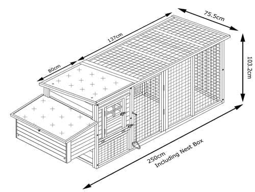 Portable The CottageWith Large Run Chicken Coop On Wheels