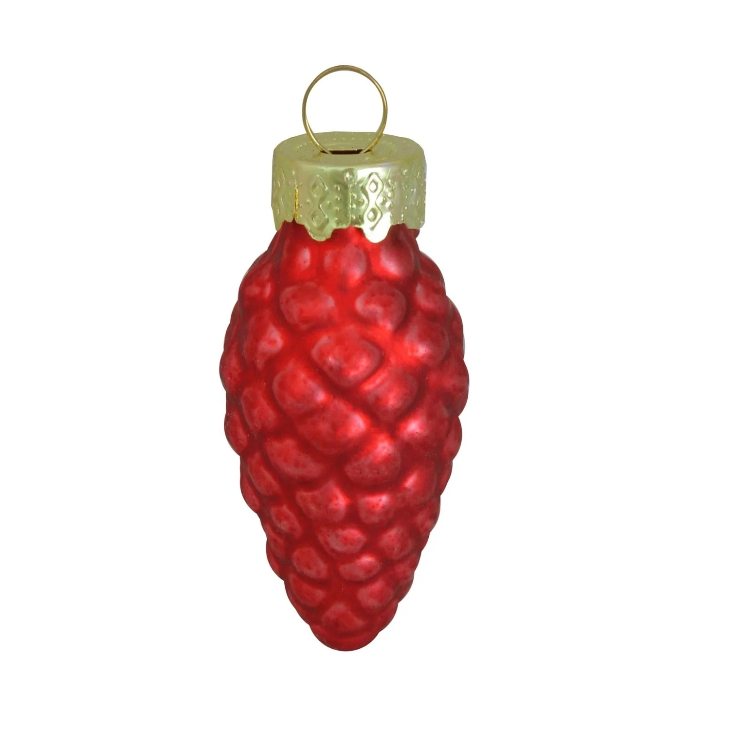 Shiny Finish Glass Christmas Pinecone Ornaments 1.75