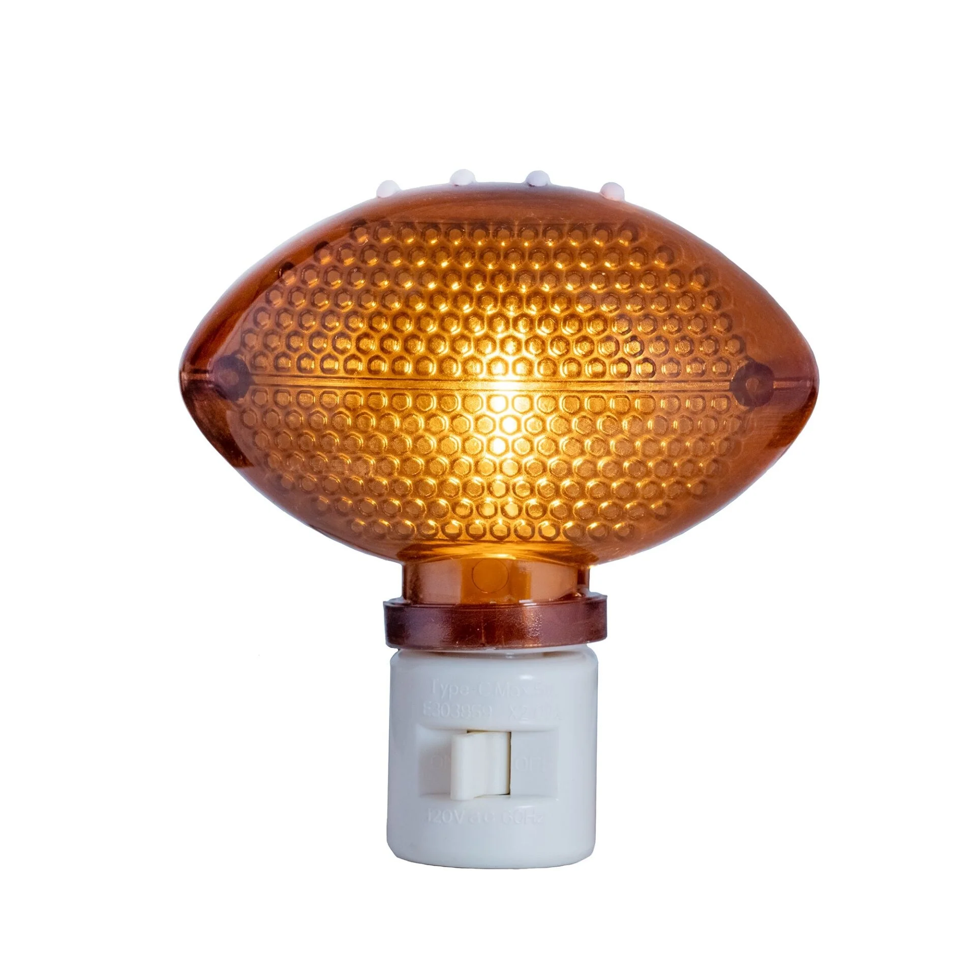 Novelty Lights LED Football Shape Night Light with Swivel Plug