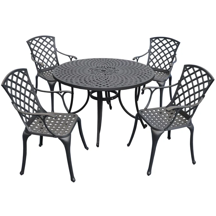 Algrid 4 - Person Round Outdoor Dining Set