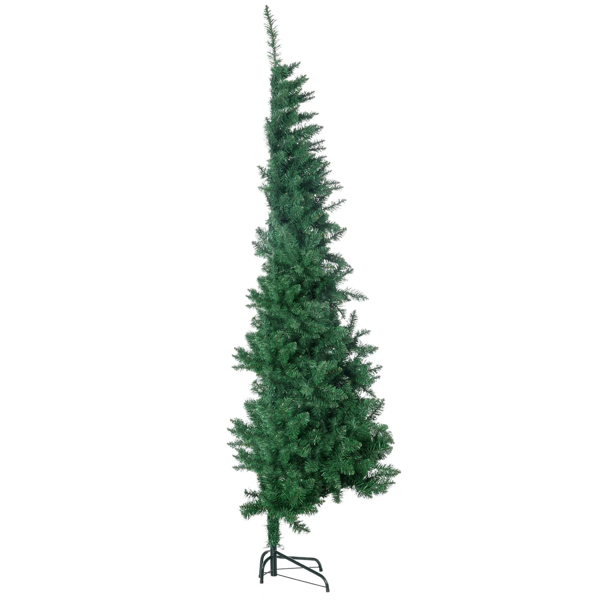 5ft/7ft Wall-Saving Half Christmas Tree for Compact Holiday Decor