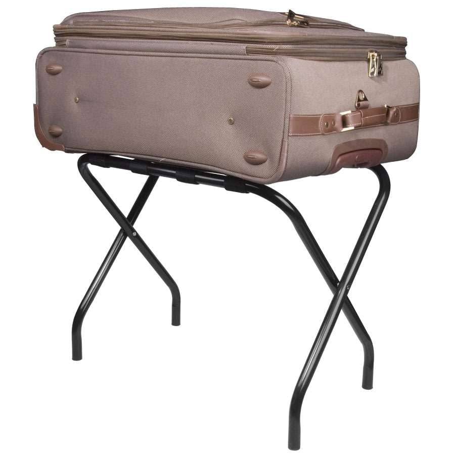 Black Finish Nylon and Steel Luggage Rack