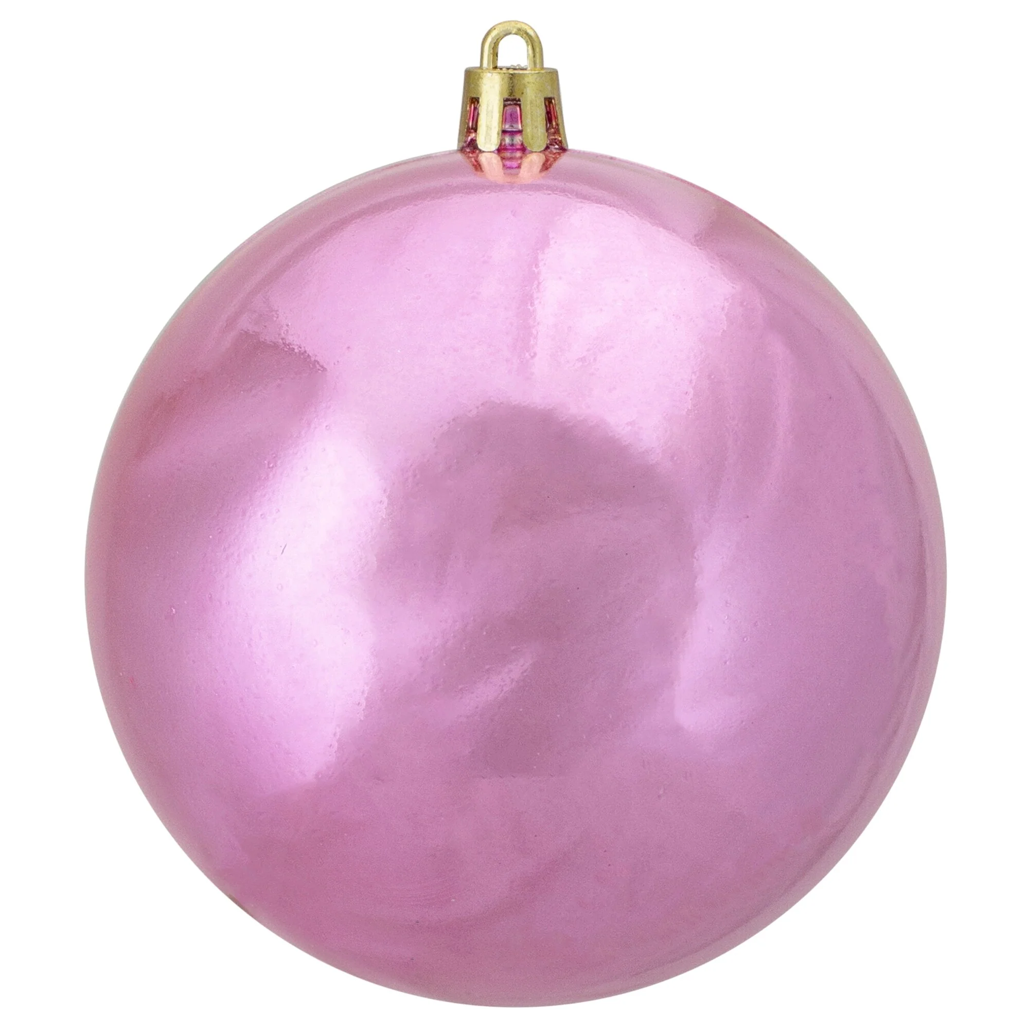 Shiny Bubblegum Pink Shatterproof Christmas Ball Ornament.