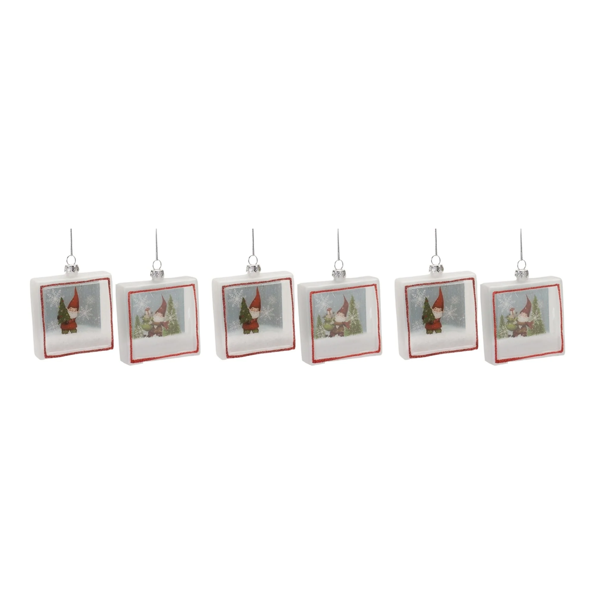 6ct Gnome Shadow Box Christmas Ornaments 4