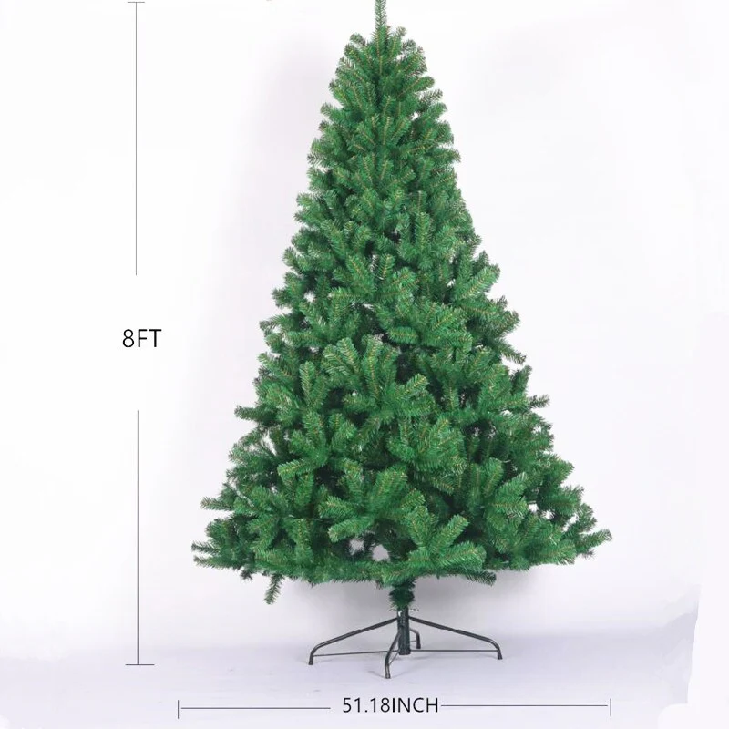6ft Artificial Green Christmas Tree, Full and Lifelike PVC Fir Tree, Easy Assembly with Metal Stand