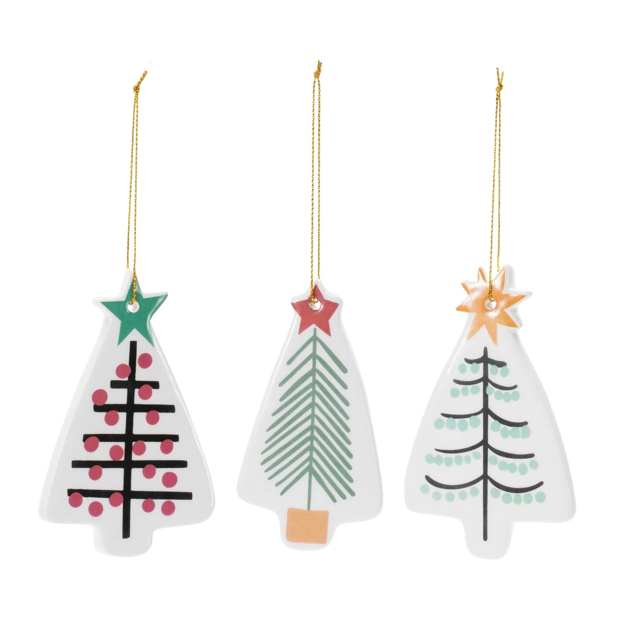 Ceramic Christmas Tree Ornaments - 4