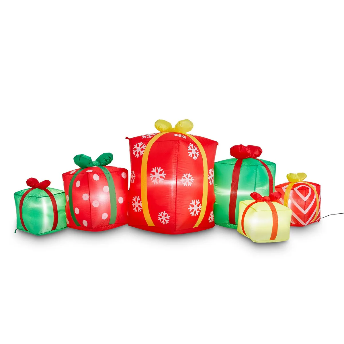 Glitzhome 8FT Lighted Inflatable Christmas Gift Boxes Decor