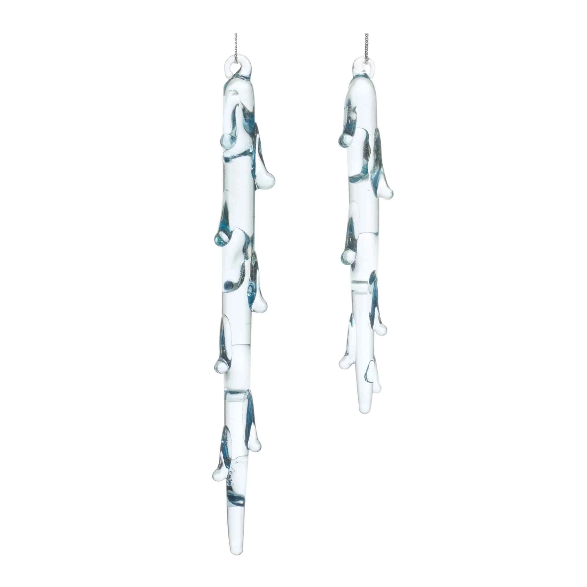 Melted Glass Christmas Icicle Ornaments - 7