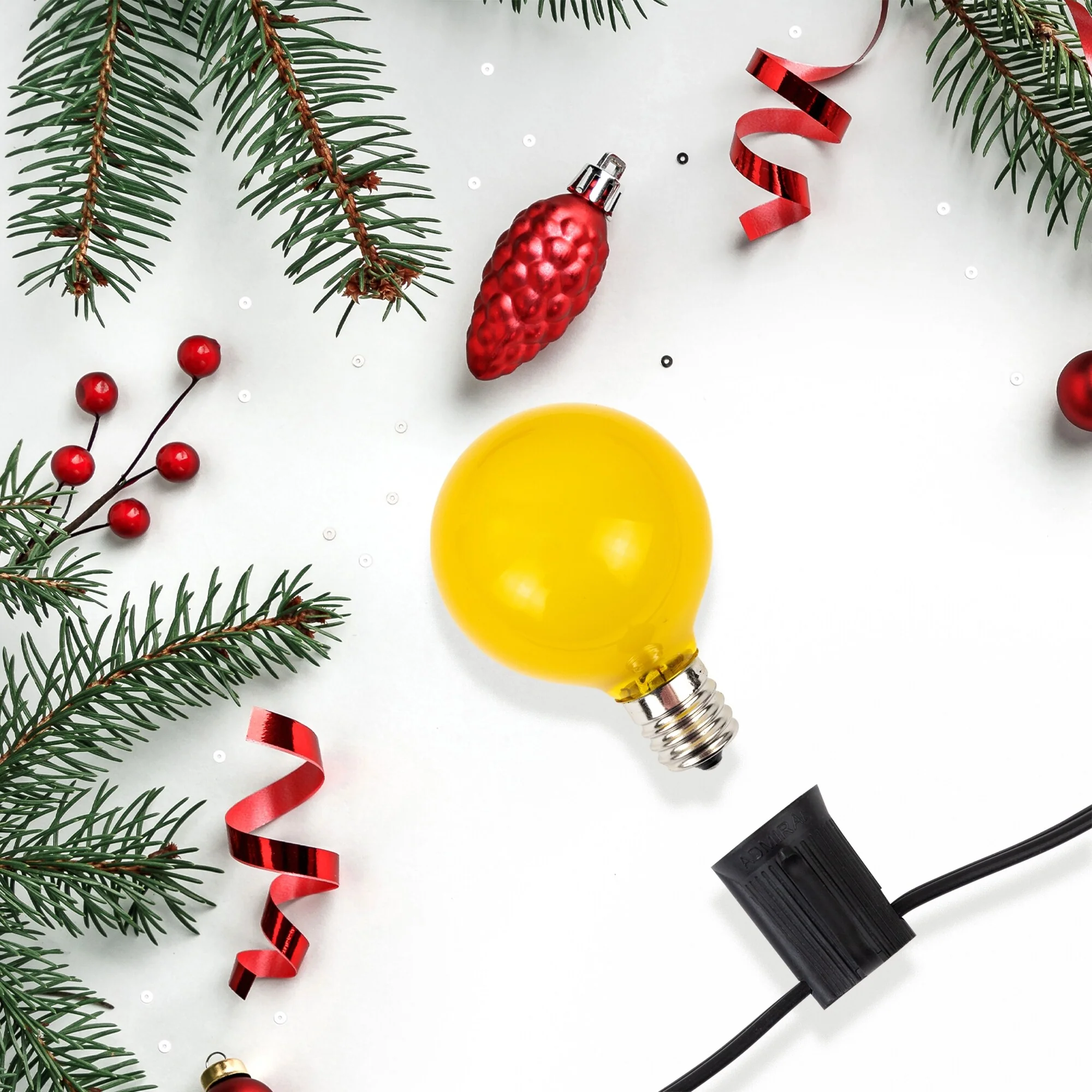 10-Count Multi-Color Satin G50 Globe Christmas Replacement Bulbs