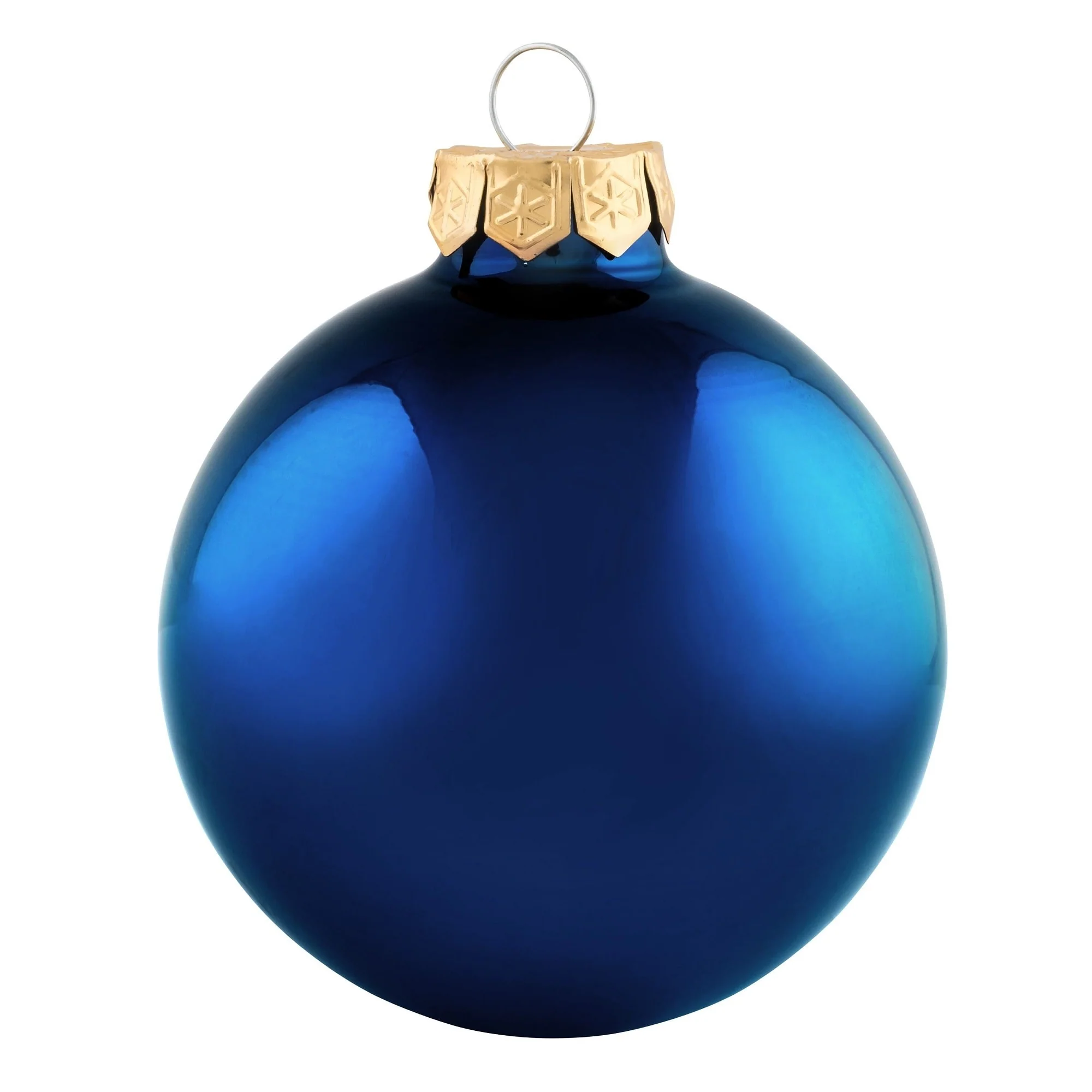 40ct Midnight Blue Matte Finish Glass Christmas Ball Ornaments 1.25