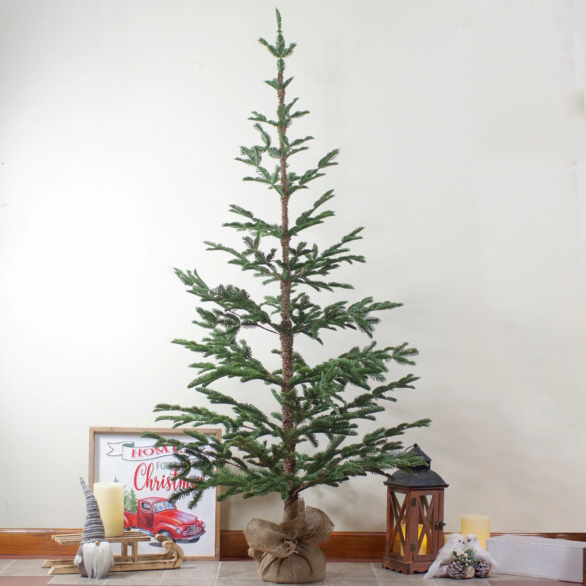 Real Touch™ Ponderosa Pine Artificial Christmas Tree with Jute Base- Unlit - 5.25' - 5 Foot