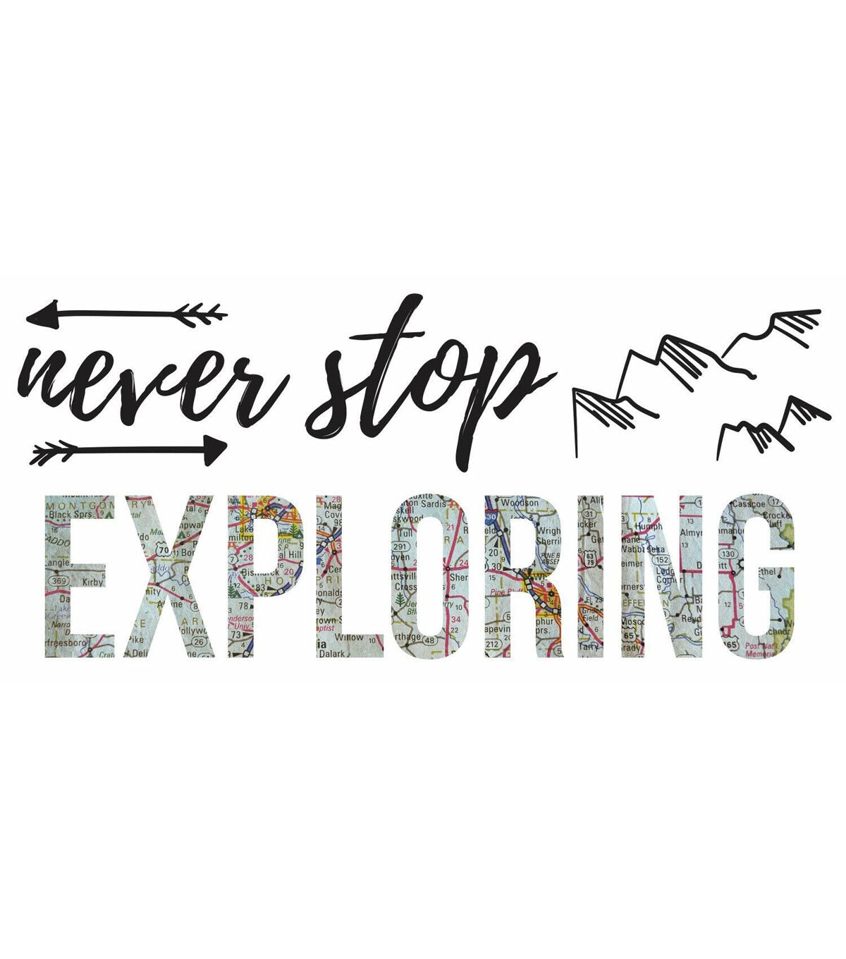 RoomMates Never Stop Exploring Quote Decals