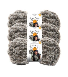 Lion Brand Go For Faux Thick & Quick 24yds Jumbo Polyester Yarn 3 Bundle