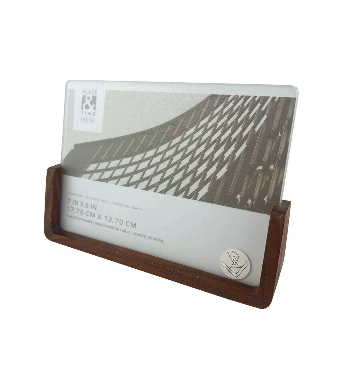 7 x 5 Tabletop Picture Frame With Wood Base by Place & Time