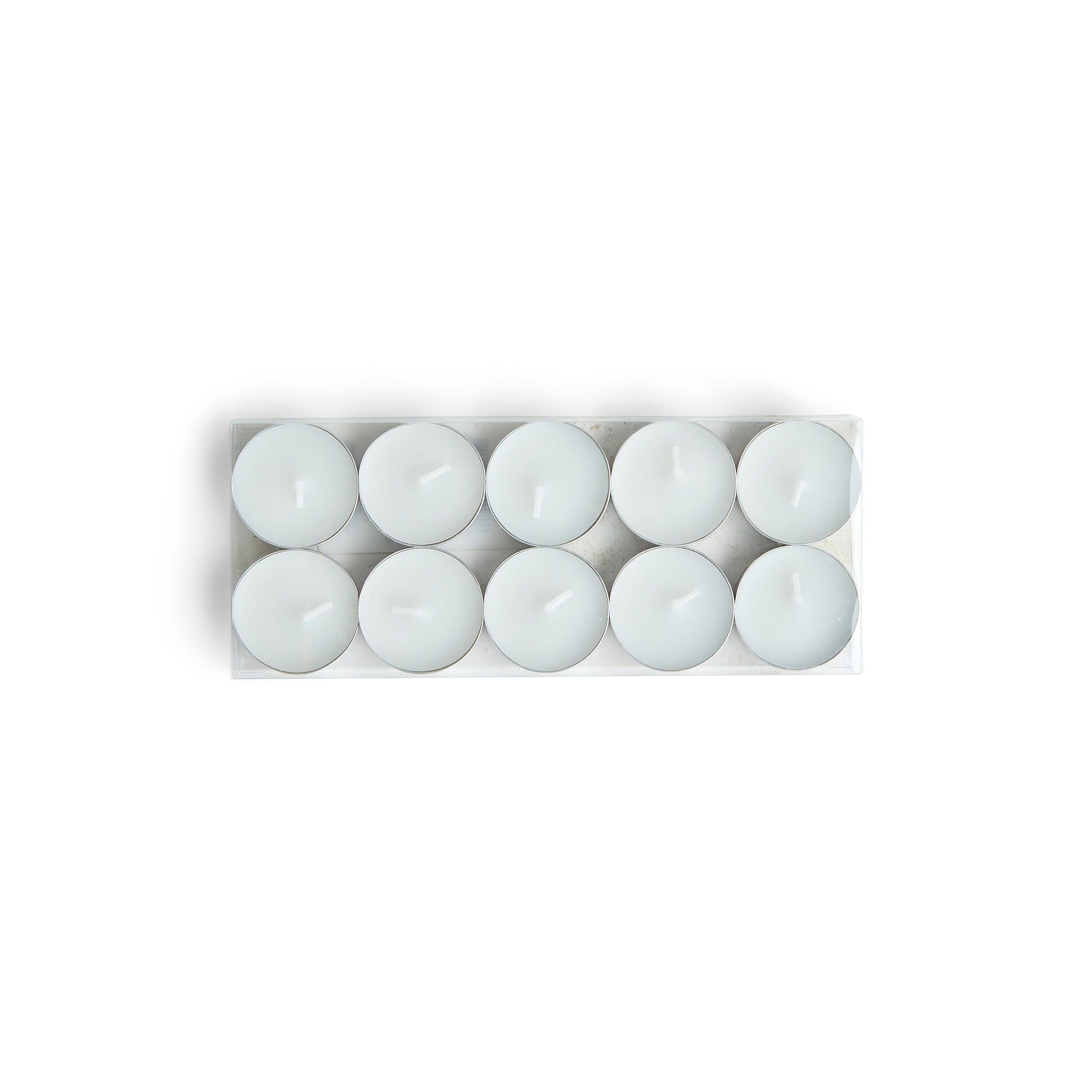 10pk Poured Unscented Tealight Candles by Hudson 43
