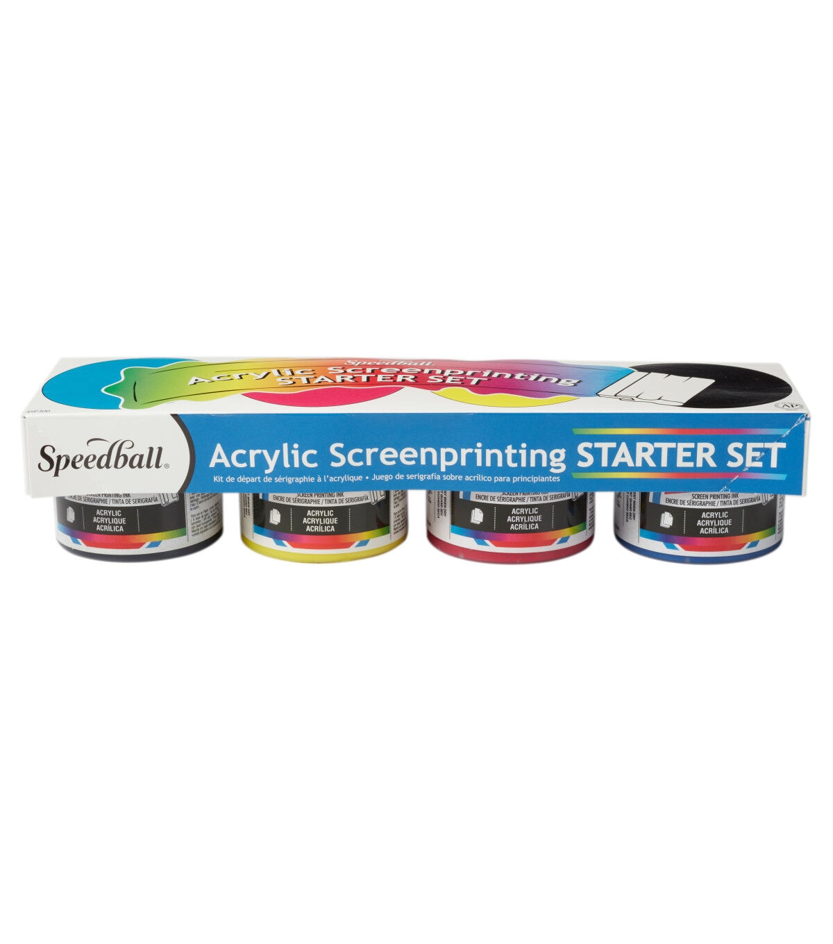 Speedball 4oz Permanent Acrylic Screen Printing Starter Set 4ct