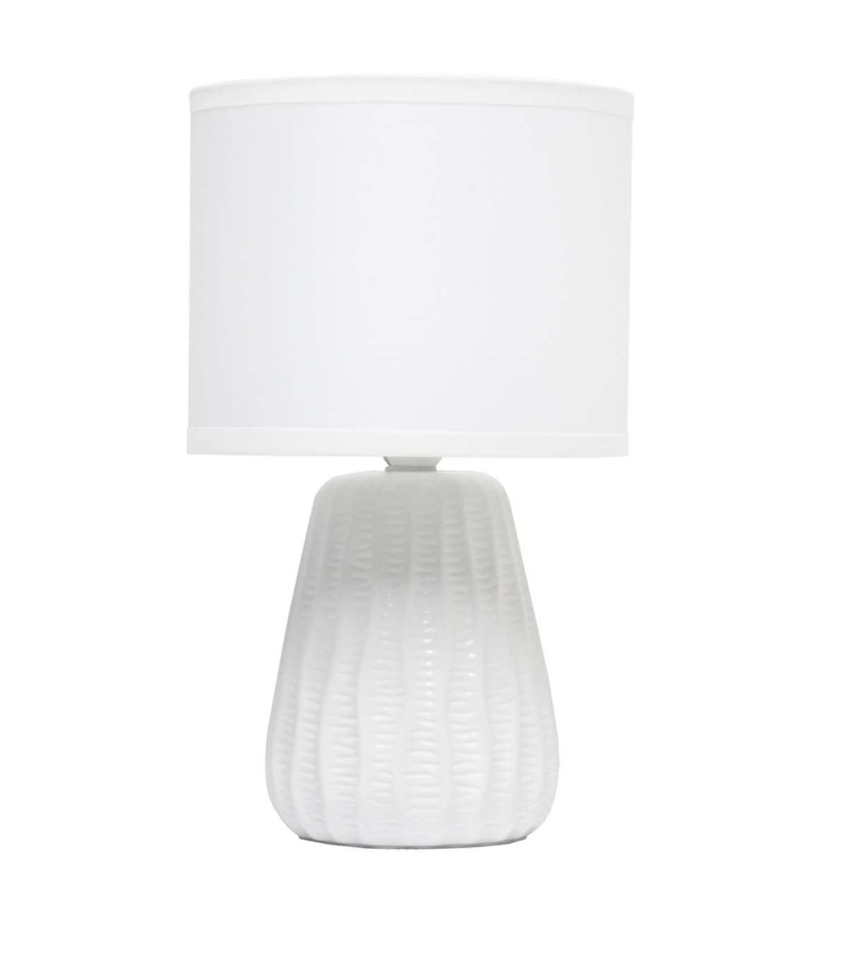 All The Rages 11 Ceramic Mini Desk Lamp With Fabric Shade