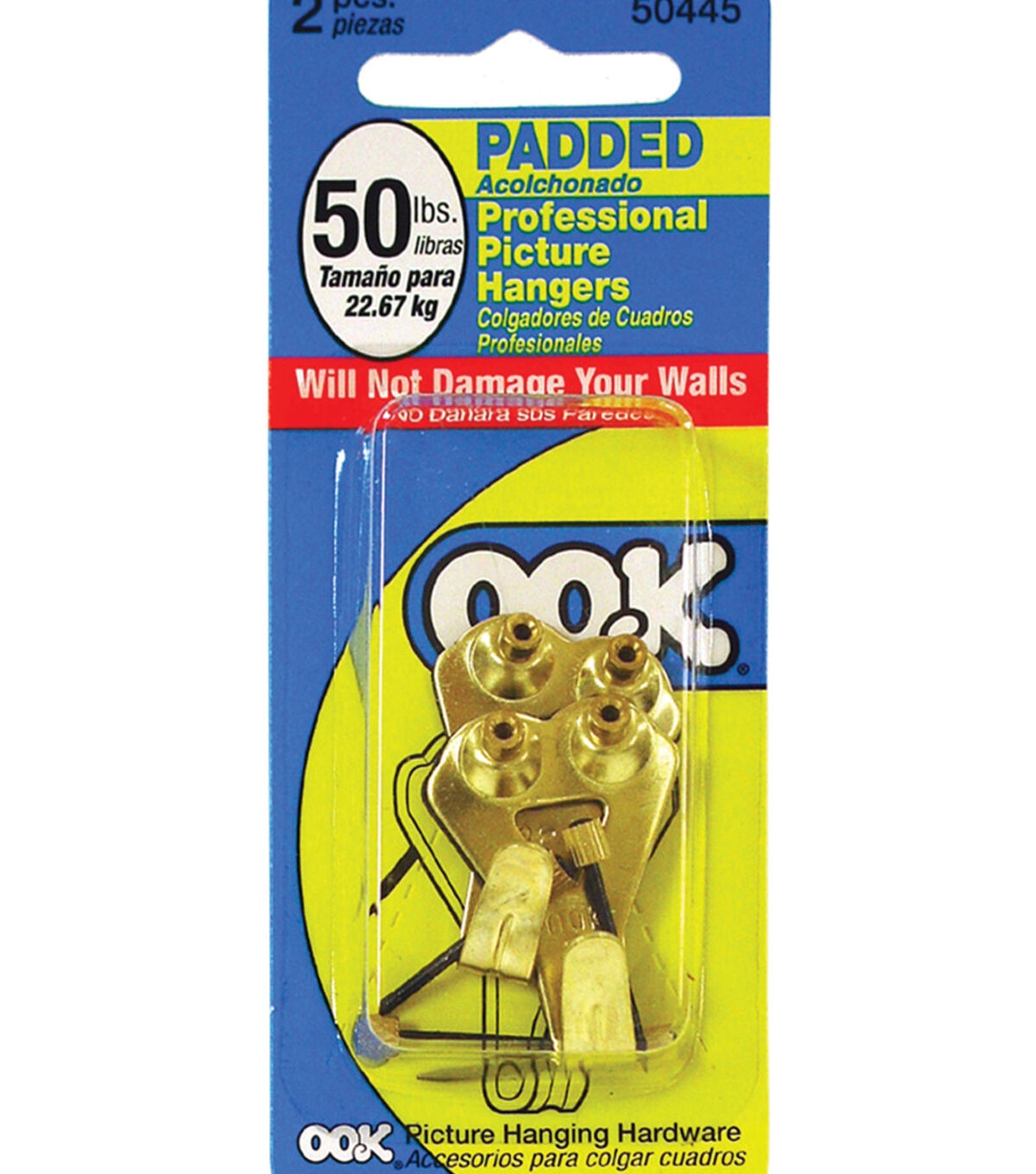 Ook 50lbs Padded Classic Professional Picture Hangers 2pc
