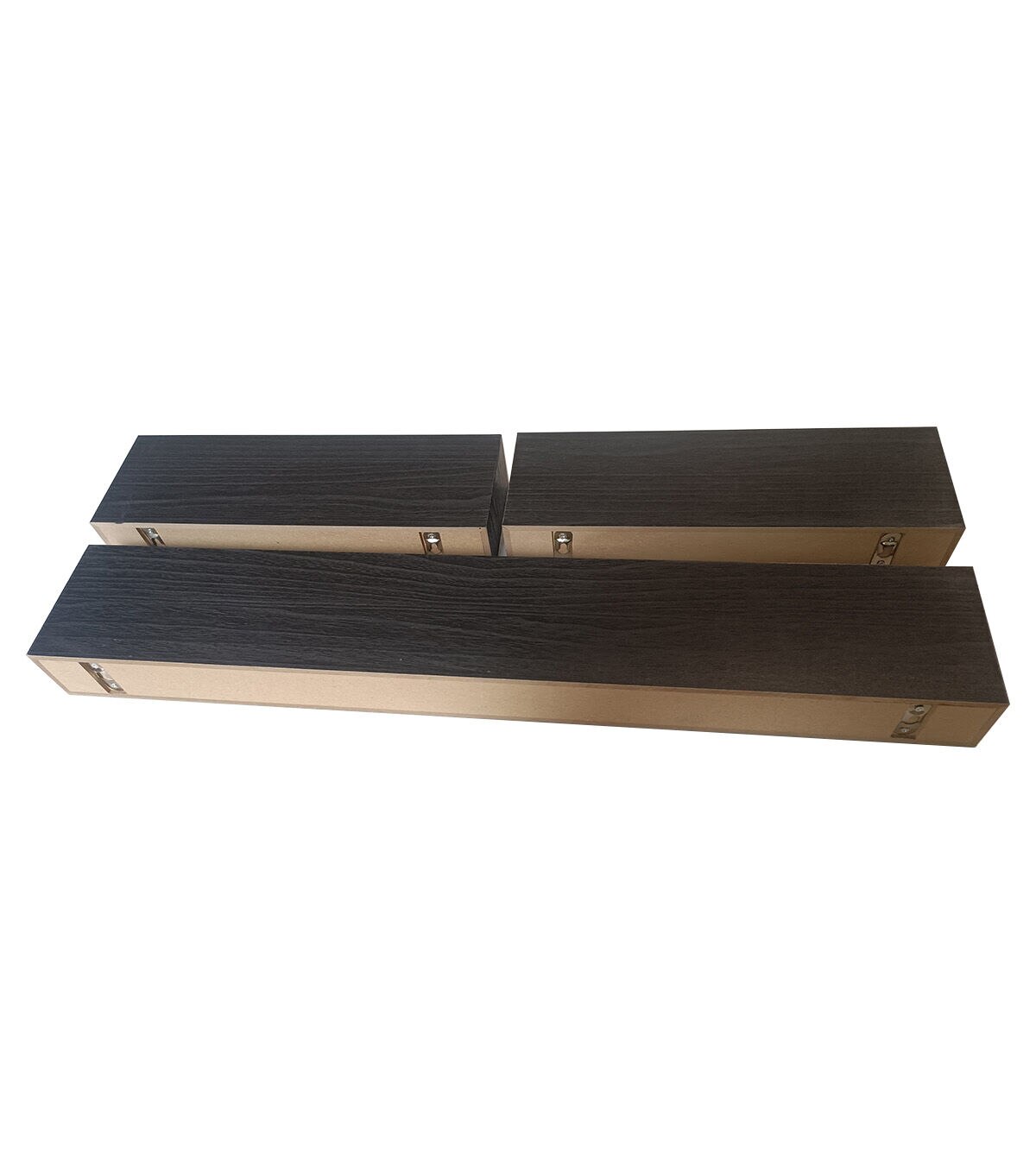 24 & 12 Black Basic Wall Shelf Set 3pc by Place & Time