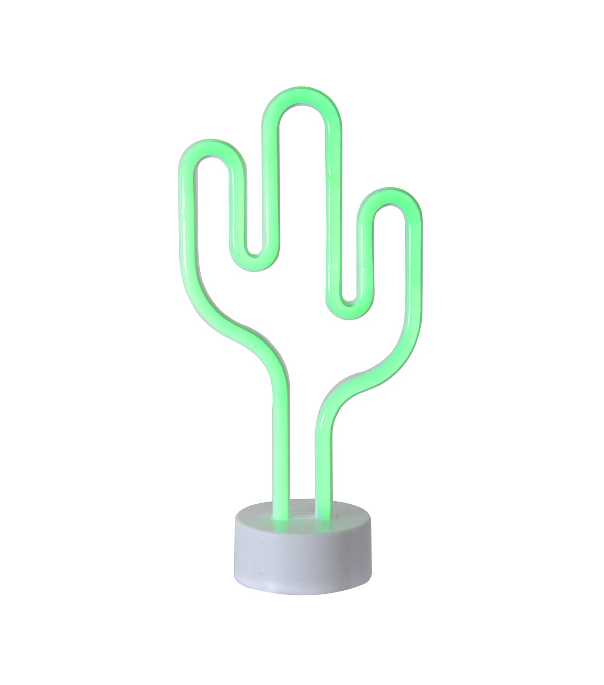 Northlight 11.5 Battery Operated Neon LED Green Cactus Table Light