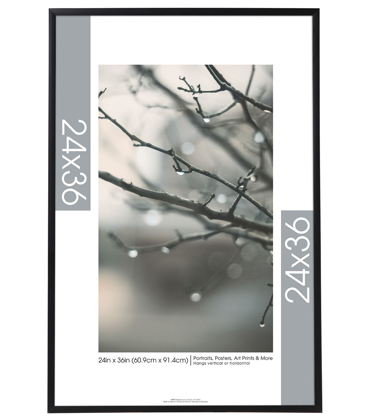 MCS Black 24x36 Gallery Poster Frame